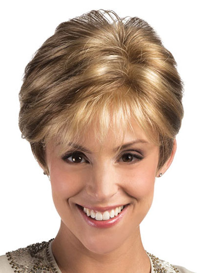 Fabulous Short Layered Lace Front Wigs For Elderly