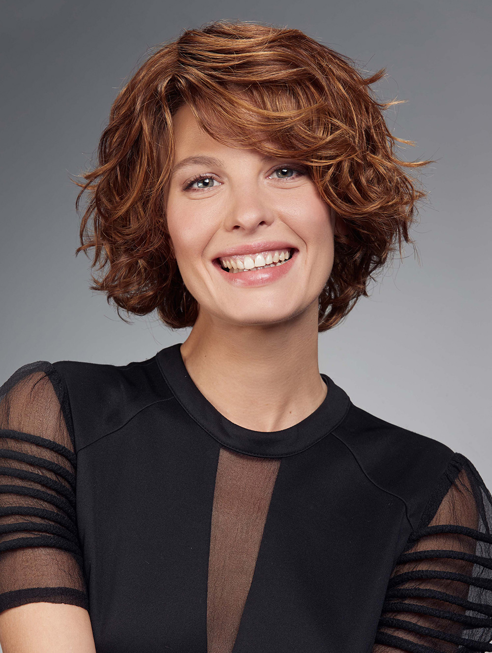 10" Bobs Wigs Curly Chin Length Auburn Best Synthetic Wigs